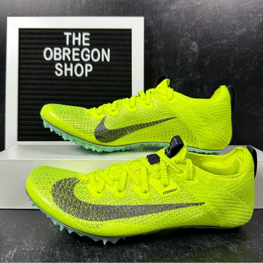 NIKE ZOOM SUPERFLY ELITE 2 VOLT MINT FOAM WOMENS TRACK SPIKES SIZE 5.5 ATOMKNIT
